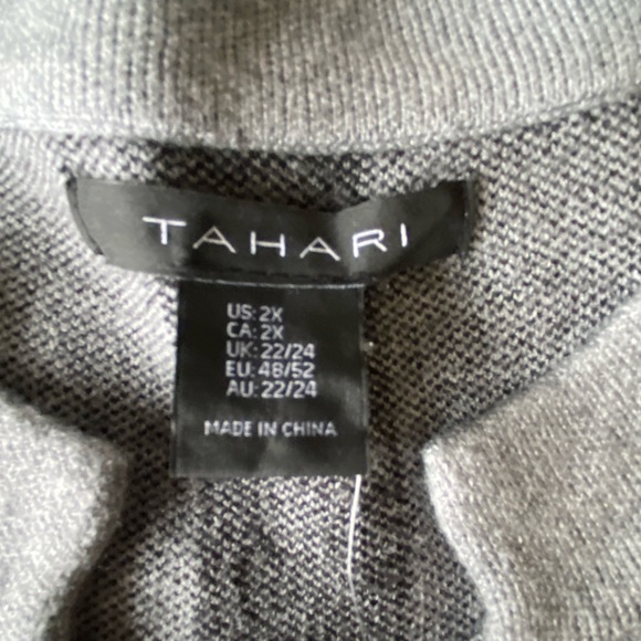 Tahari Duster Plaid Open Cardigan Sweater Coat - Picture 5 of 14